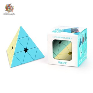 Moyu Rubik Cube Meilong Macaron Color Pyramid Magic Cube Stickerless 4 In 1 ลูกบาศก์รูบิคแม่เหล็ก รูบิคลูกบาศก์รูบิค รูบิคแม่เหล็ก