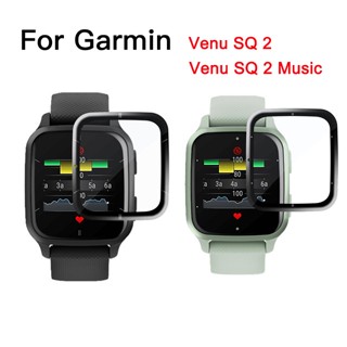 ฟิล์มกันรอยหน้าจอ 3D สําหรับ Garmin venu SQ 2 sq2 Music Curved Full Coverage Protective Film