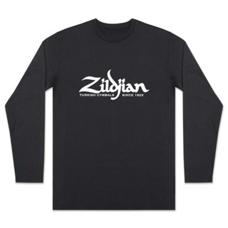 Zildjian เสื้อยืดโปโล แขนยาว ลายฉาบฉาบ สําหรับผู้ชาย และผู้หญิง