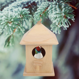 Enjoy Beauty Wooden Bird House Nest Box Outdoor Hanging Birdhouse for Lawn Home Art Decor