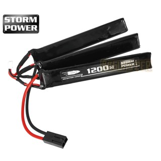 แบตบีบี ปลั๊กทามิย่า Li-Po Storm Power 25C 11.1V 1200mAh แยกเซลล์