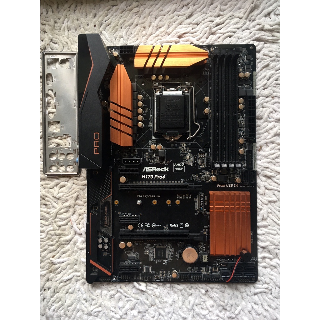 1151V1 ASRock H170 PRO4 พร้อมฝาหลัง