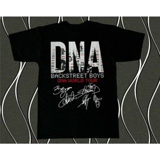 [สวมใส่ทุกวัน] New Backstreet Boys Dna World Tour 2019 เสื้อยืดสีดํา ขนาด S-3Xl เสื้อทีคอเรโทร  nkO