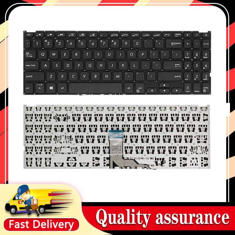เปลี่ยนแป้นพิมพ์แล็ปท็อปใหม่สําหรับ ASUS X515J X515JA X515DA X515UA X515FA X515M US สีดํา