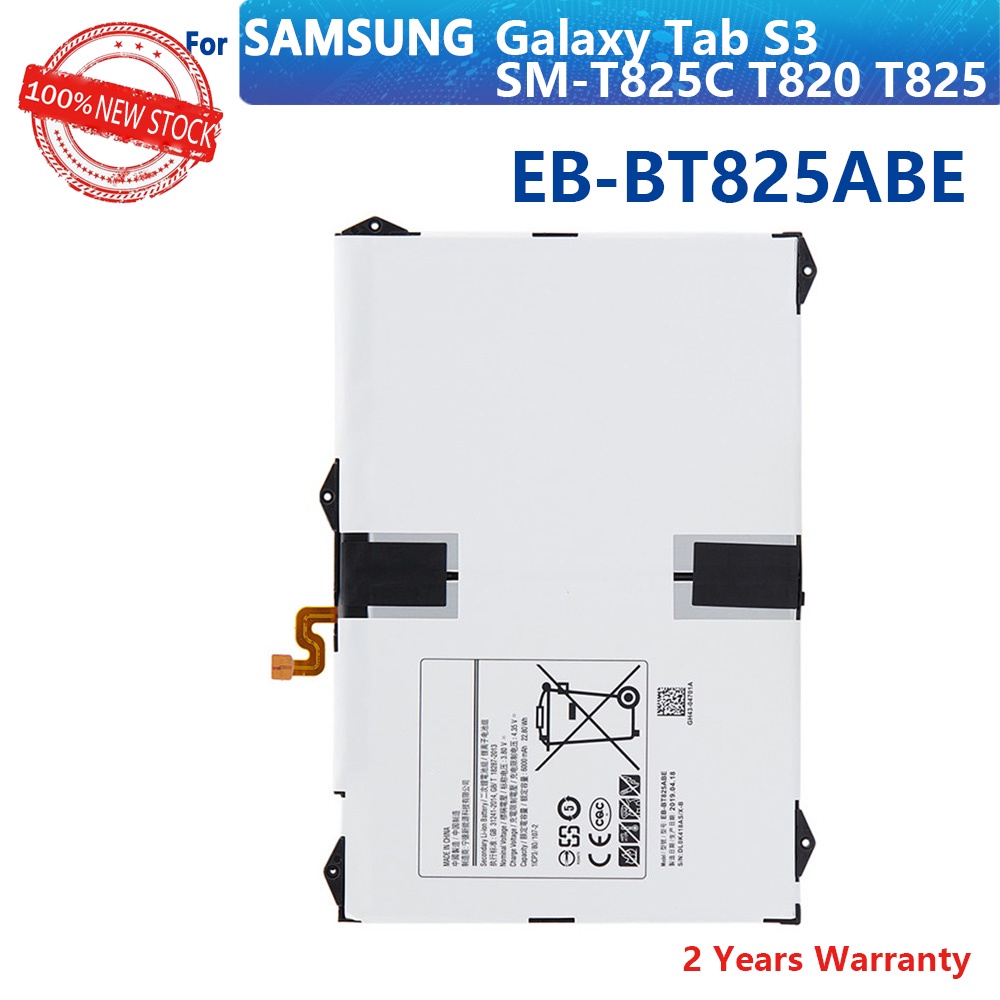 Original EB-BT825ABE Tablet Replacement Battery For Samsung Galaxy Tab S3 9.7 inch SM-T825C T820 T825 Tab S3 6000mAh Bat