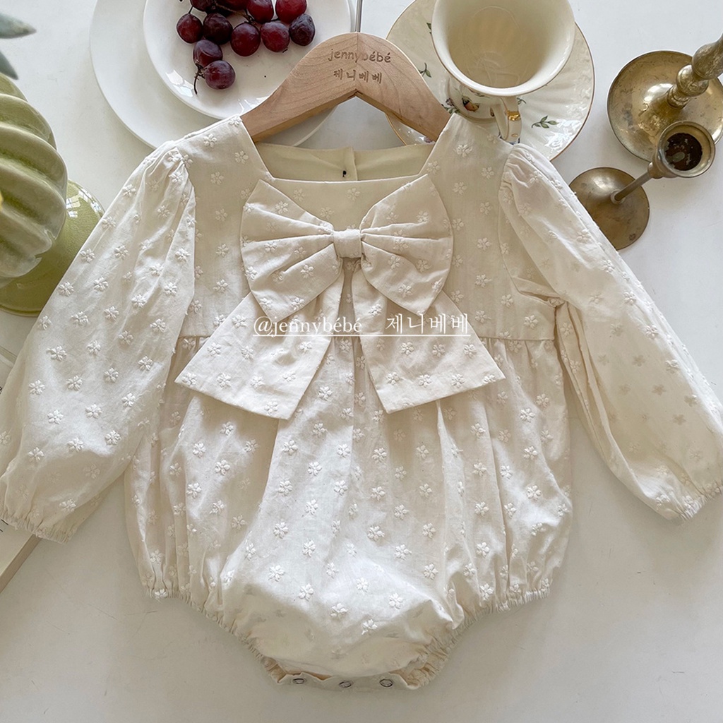 Girls Heritage Bleu Romper Ivory