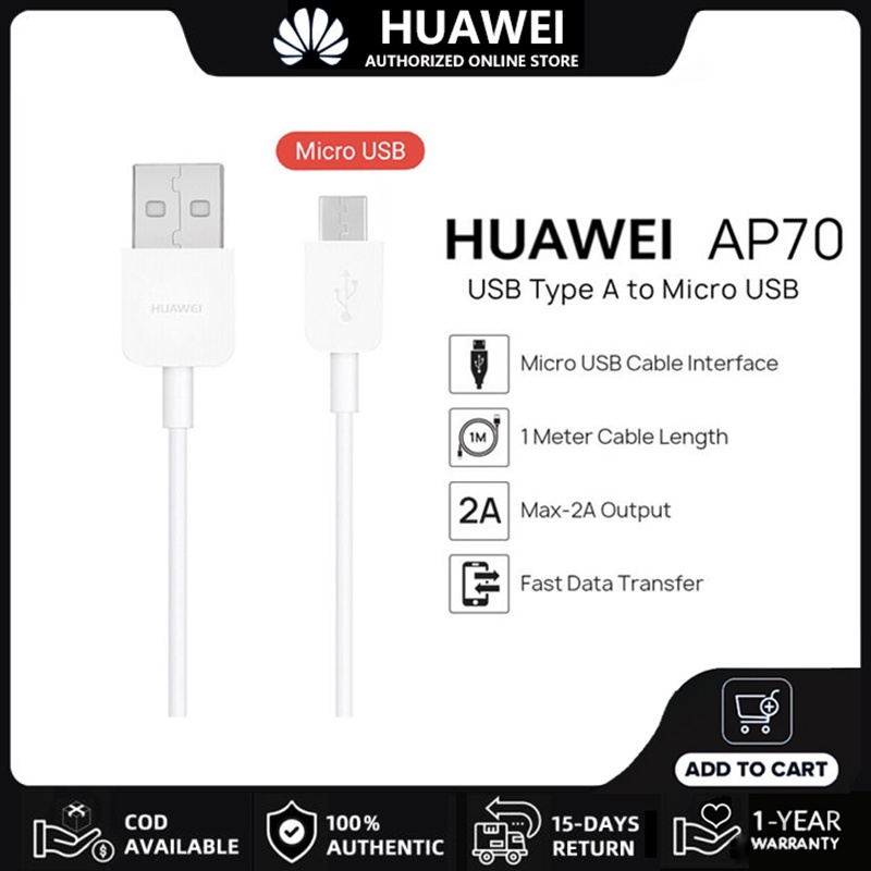 Huawei Cable AP70 2.0A Micro USB Fast Charging Data Line Transfer USB For Nova3i Mate8 P8 YMax Y9 Y5