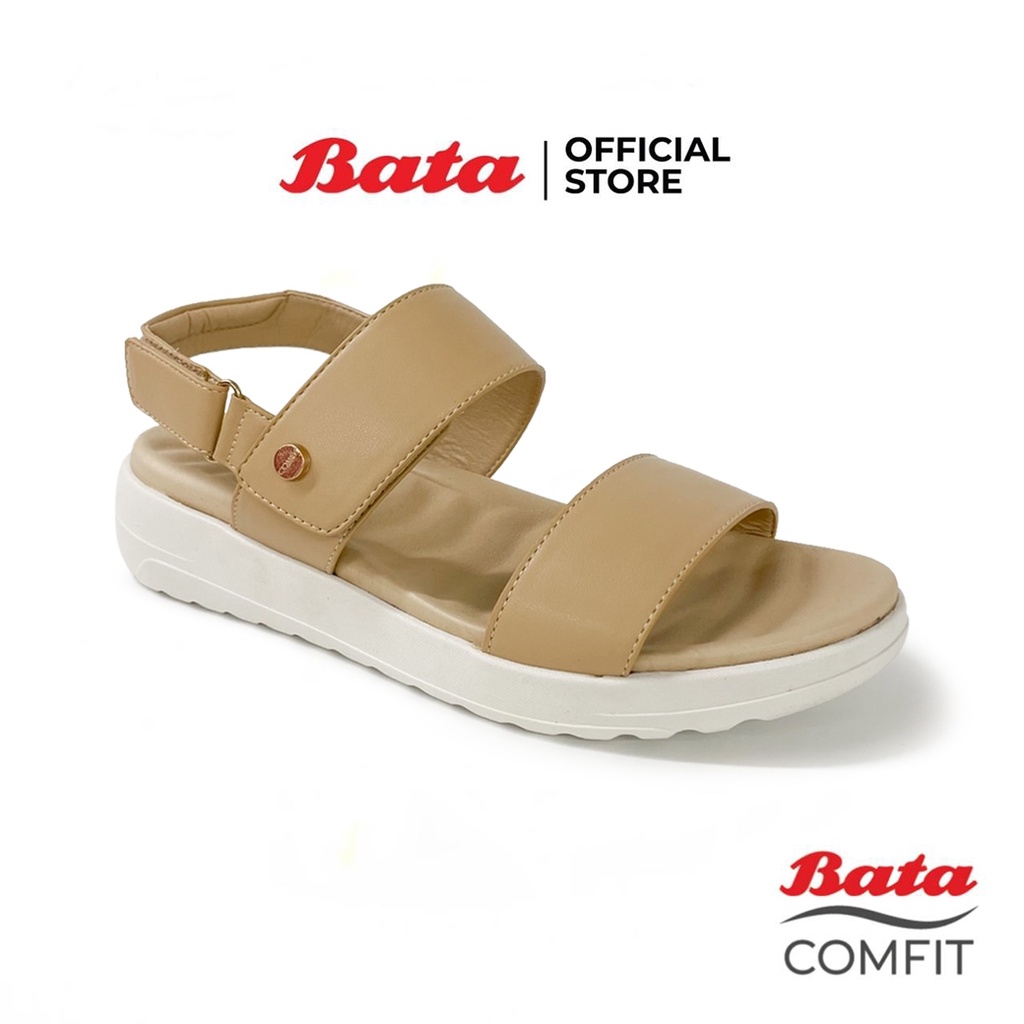 Bata Comfit บาจา คอมฟิต Wellness Comfit Collection รองเท้าแตะเพื่อสุขภาพ รัดส้น สูง 1 นิ้ว นุ่ม ใส่สบาย ไม่เมื่อย Comfortwithstyle สำหรับผู้หญิง รุ่น Mag สีเบจ 6612480