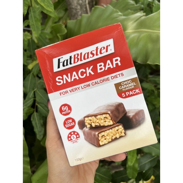 SNACK BAR FatBlaster 1 กล่องมี 5 ชิ้น ChocolateCrunch โปรตีน6g,หวานต่ำ,ทานยามว่างส่งตรงจากประเทศออสเ