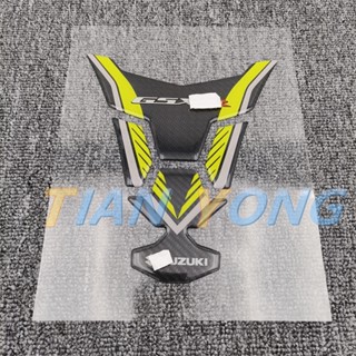 3D Motorcycle Carbon Fiber Fuel Tank Pad Yellow Decorative Protector Stickers Decal For Suzuki GSXR 750 600 1000 GSX-R U