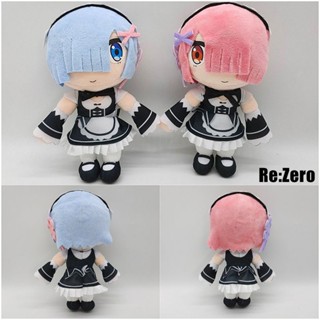 ของเล่นตุ๊กตา Rezero Ram Rem แบบนิ่ม สวมใส่สบาย