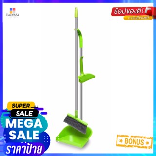 ชุดไม้กวาดพร้อมโกยผง SCOTCH-BRITE 10 นิ้ว สีเขียวBROOM SET SCOTCH-BRITE 10IN GREEN