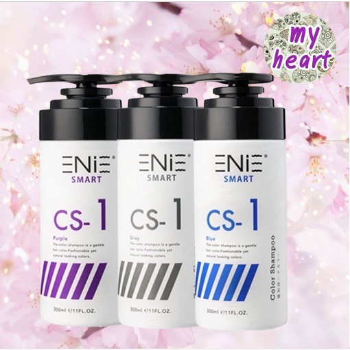 Enie Smart CS-1/CS-2 ขนาด 300 ml มีให้เลือก 6 เฉดสี คือ Purple,Blue,Gray,Red,Green,Pink แชมพู เปลี่ยนสีผม