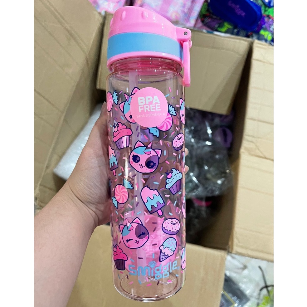 SMIGGLE Smggle ขวดน้ําดื่ม ลายยูนิคอร์น X PASTEL
