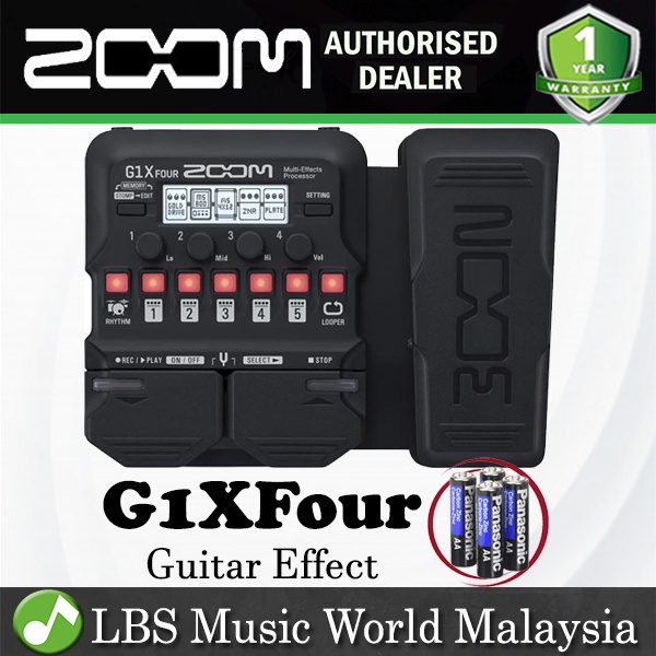 ซูม G1X FOUR Multi Effects โปรเซสเซอร์เหยียบกีตาร์ Stompbox Drum Machine (G1XFour G1X4)