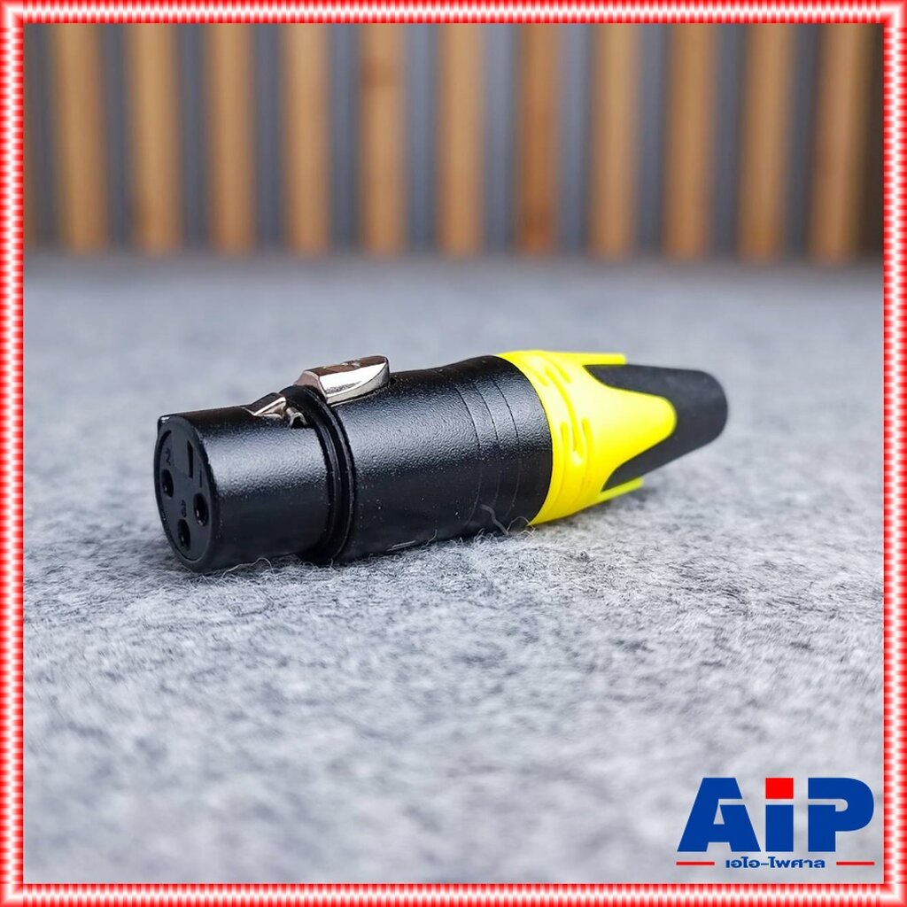 1ตัว MITSUMI 912C16EX XLRเมีย ดำขั้วทอง สีเหลือง ปลั๊กตัวเมีย แจ๊ค แคนนอน XLR ตัวเมีย 3 ขา สำหรับเข้าสาย เอไอ-ไพศาล ราคา ถูกที่สุด ดีลบีเคเค แกลเลอรีภาพที่ 5