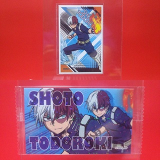 (ของแท้) My Hero Academia Wafer Choco Sticker Todoroki Shoto (โทโดโรกิ โชโตะ มายฮีโร่อคาเดเมีย)