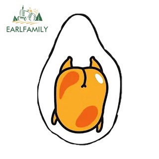 Earlfamily สติกเกอร์ไวนิล ลายการ์ตูน Gudetama the Lazy Egg Yoga Pose ขนาด 13 ซม. x 8.4 ซม. กันน้ํา สําหรับติดตกแต่งรถยนต์