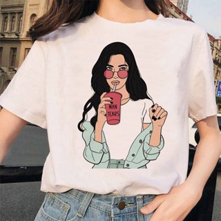 Tee เสื้อยืดสีพื้น Ulzzang T เสื้อ Girls Power 90s Graphic T เสื้อ Grunge Aesthetic T เสื้อ ed125