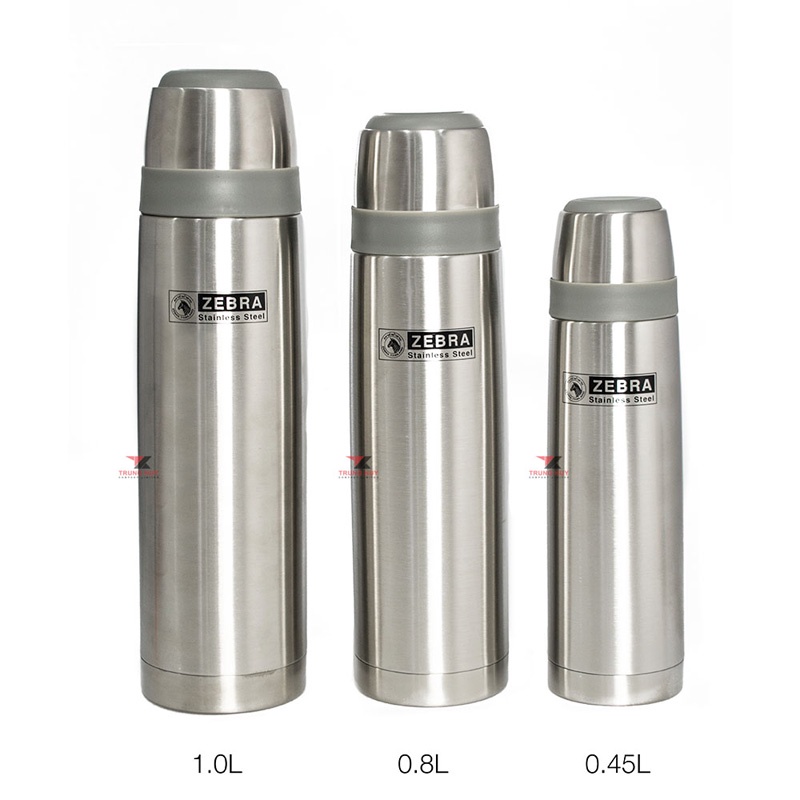 Prima Zebra 304 กระติกน้ําร้อนสแตนเลส 450ml - 800ml - 1000ml - 112953 - 112954 -112959