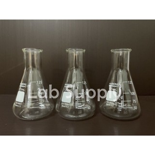 Haberg/Germany, Erlenmeyer Flask 125 ml, แก้ว Boro 3.3