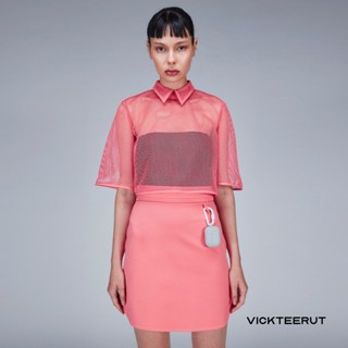 VICKTEERUT Pleated Waistband Mini Skirt กระโปรงสั้น ขอบเอวตีเกล็ด