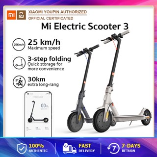 Xiaomi Mi Electric Scooter 3 -White สกู๊ตเตอร์ไฟฟ้า จอLED พับเก็บได้ ระยะ 30km รับน้ำหนักได้ถึง100KG ความเร็ว25km/h