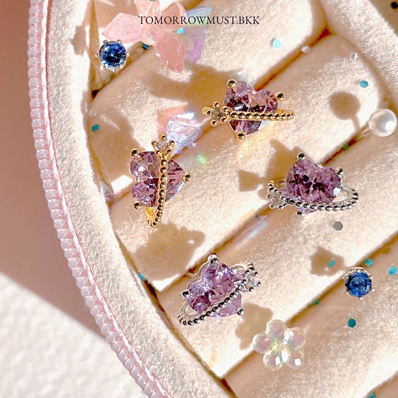 Asho star earring (pink)