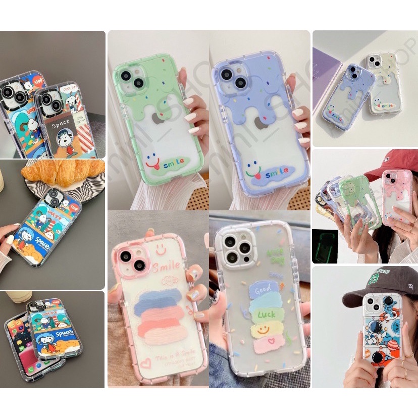 เคสTPUไส การ์ตูนเรืองแสงA.B.E.F iP7PLUS iP8PLUS iP11 iP12 iP12PROMAX iP13 iP13PRO iP13PROMAX iP14 iP