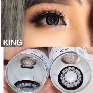 คอนแทคเลนส์ รุ่น King ยี่ห้อ Pretty doll ตาโตตัดขอบ มีสีดำ เทา ตาล ฟ้า เขียว ม่วง สายตาปกติ