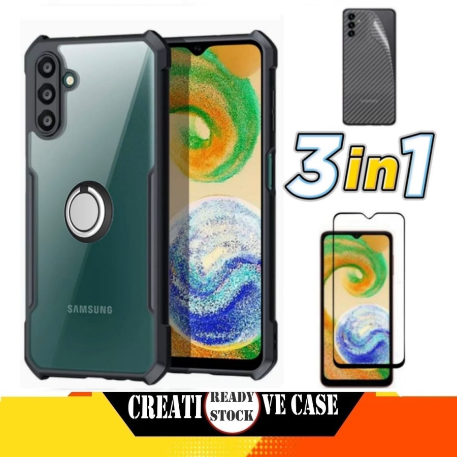 PACKAGE 3 INC1 เคสแข็ง SAMSUNG GALAXY A04S 2022 กันกระแทกโปร่งใส