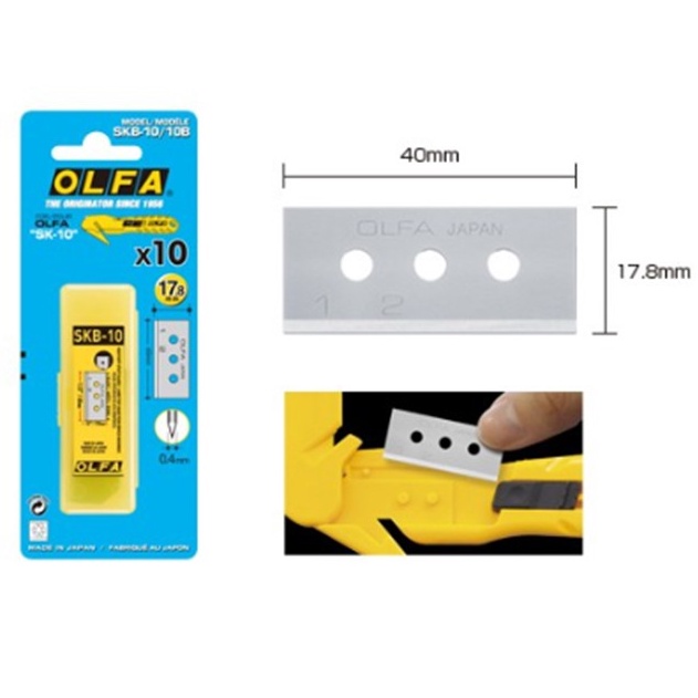 OLFA ใบมีดคัตเตอร์ SKB-10/10B ใช้กับคัตเตอร์เซฟตี้ SK-10 ตัด Shrink Wrap ราคา ถูกที่สุด ดีลบีเคเค แกลเลอรีภาพที่ 2