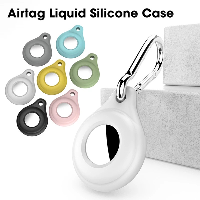เคสซิลิโคนนิ่ม พร้อมตะขอ กันรอย กันกระแทก กันหาย อเนกประสงค์ สําหรับ Airtag 1 ชิ้น