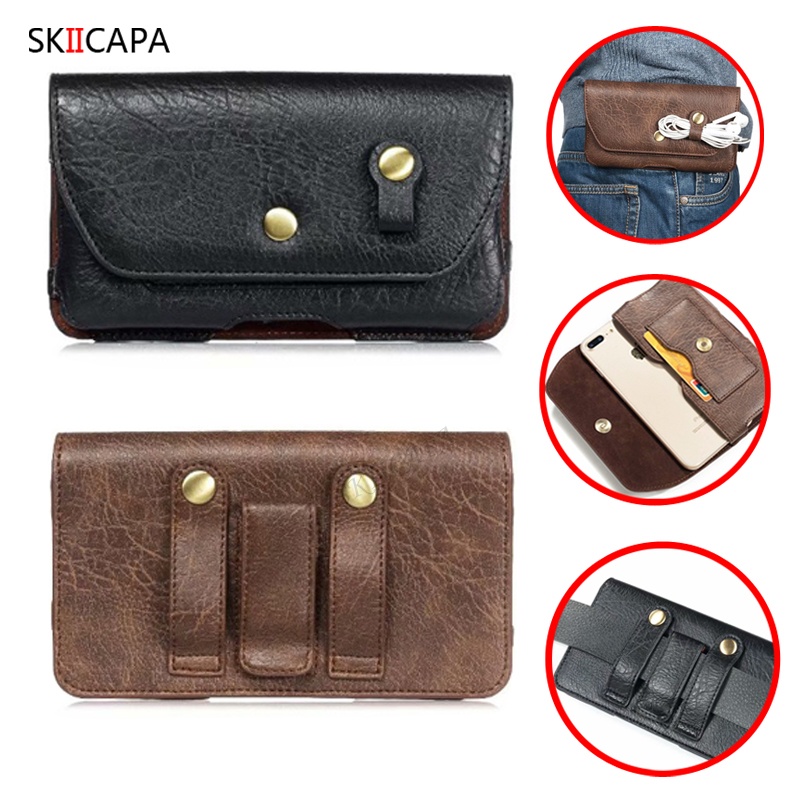 Waist Leather Case Belt Clip for iphone 12 mini 13 11 pro max 6s plus xs xr 7 8 SE 2020 Holster Phon