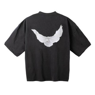 เสื้อยืด พิมพ์ลาย Yeezy x GAP x BLCG TEE Tripartite Joint Kanye Pigeon สําหรับผู้ชาย