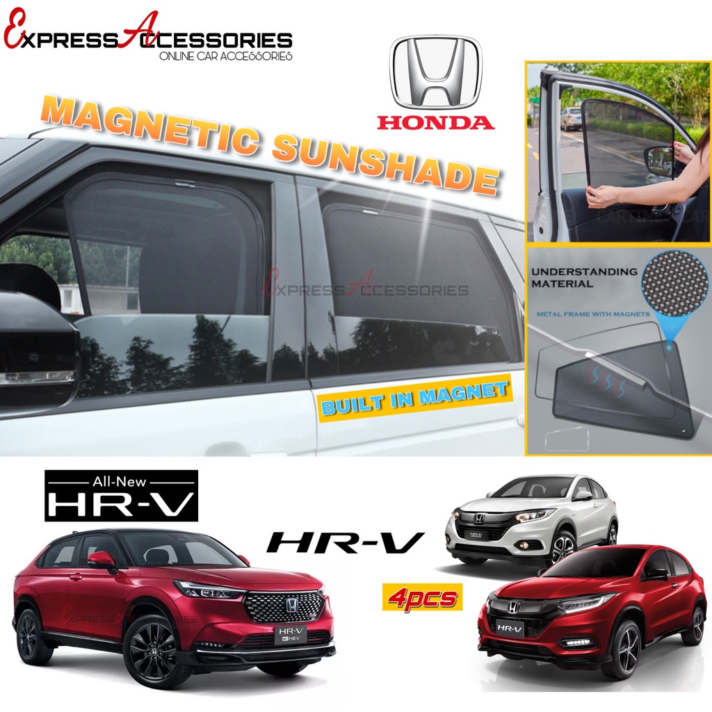 ม่านบังแดดแม่เหล็ก แบบพับได้ สําหรับ Honda HRV 2013-2022 HRV RS Turbo NEW HRV Honda H-RV (4 ชิ้น)