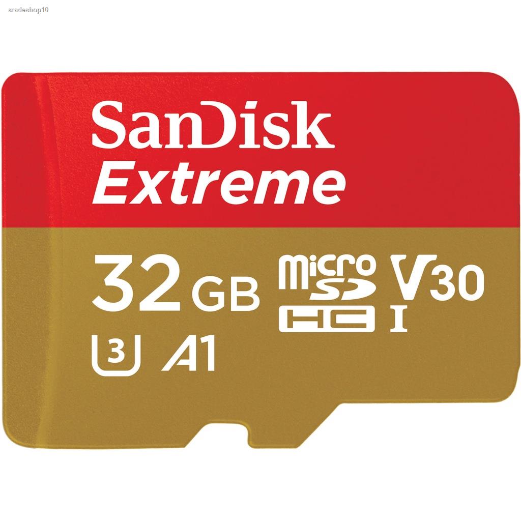 จัดส่งเฉพาะจุด จัดส่งในกรุงเทพฯSANDISK EXTREME 32GB Micro SD Card (100MB/s.) ของแท้ ประกันศูนย์ไทย