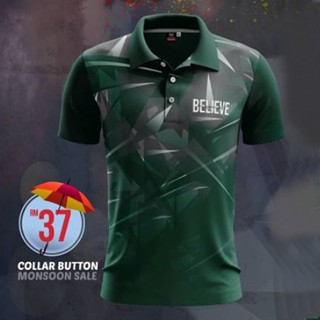 เสื้อกีฬา OPPA BELIEVE DARK GREEN