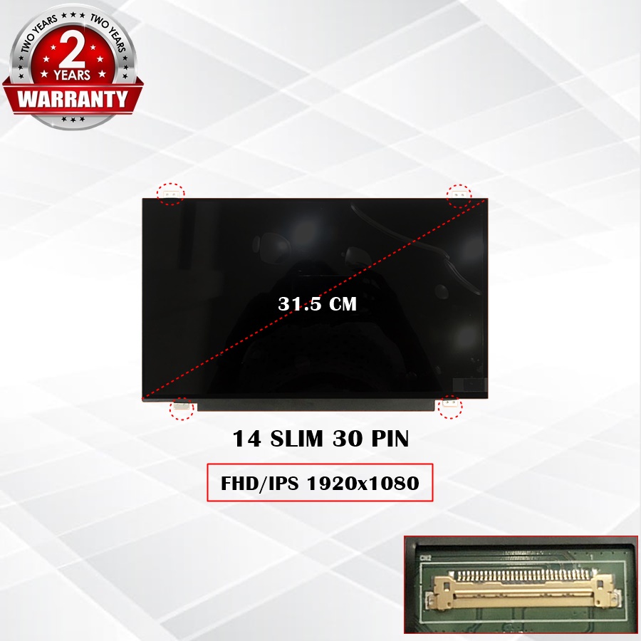 หน้าจอโน๊ตบุ๊ค รุ่น 14 SLIM 30 PIN FHD IPS *1920x1080* มีหู ขนาด 31.5 เซน *รับประกันสินค้า 2 ปี*
