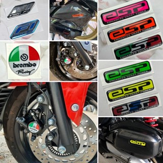 สติ๊กเกอร์ esp pgm-fi brembo แบบนูนเคลือบเรซิ่น พลังใบ สะท้อนแสง ส่งของทุกวันครับ