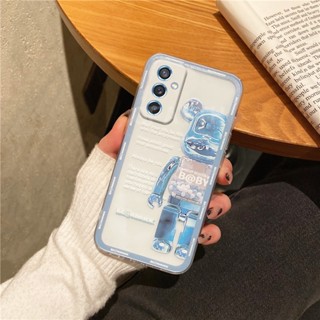 พร้อมส่ง ใหม่ เคสโทรศัพท์มือถือแบบนิ่ม ใส กันรอยเลนส์กล้อง ลายการ์ตูนหมีน่ารัก สีชมพู ฟ้า แฟชั่น สําหรับ Samsung Galaxy A54 A14 A34 5G 4G A34 A54 5G 2023