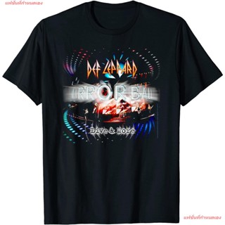 Def Leppard - Mirror Ball Album T-Shirt เดฟเล็ปเพิร์ด Def Leppard วงร็อค เสื้อยืดผู้หญิง เสื้อยืดผู้ชาย เสื้อยืดคอกลม เส