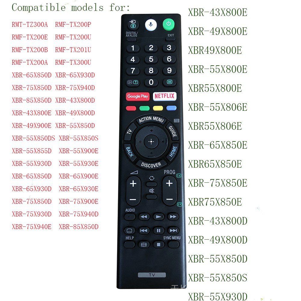 ใหม่ RMF-TX200P รีโมทคอนโทรลสําหรับ Sony 4K Ultra HD สมาร์ท LED TV KDL-50W850C XBR-43X800E RMF-TX300