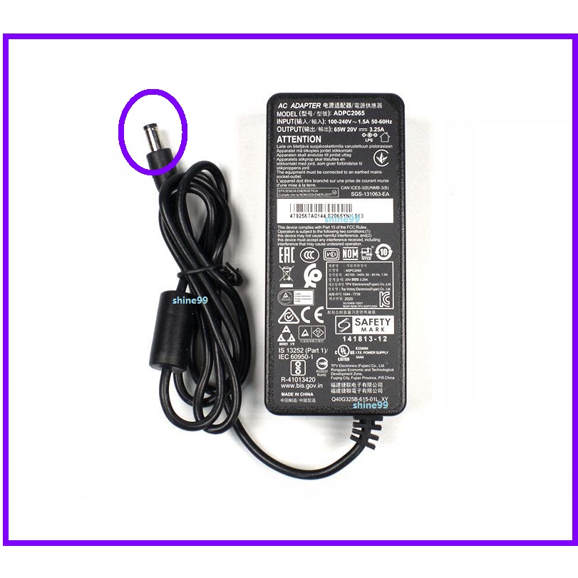 ใหม่ AOC 65W 20V 3.25A อะแดปเตอร์ AC & Cord สําหรับ AOC AG322FCX C2783FQ ADPC2065 LCD power charger 