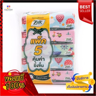 ซิลค์ กระดาษเช็ดหน้าซอฟแพค 115 แผ่น X5ZILK FACIAL TISSUE SOFTPACK 115SHEET X5