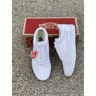 Vans Old Skool White  พร้อมกล่อง Made in Vietnam 100% แวนโอสคูลขาวล้วน 💥มีเก็บเงินปลายทาง