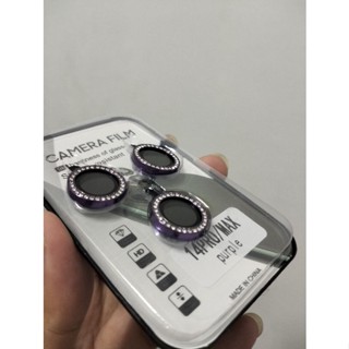 ใหม่ พร้อมส่ง 📷เลนส์ครอบกล้อง📷💎เพชร💎สีม่วง💜 iPhone 14pro 14promax