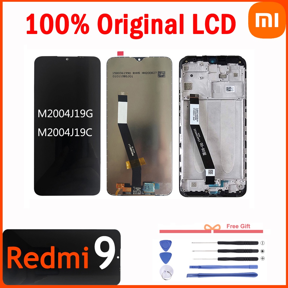 6.53" Original LCD For Xiaomi Redmi 9 M2004J19G Touch Screen Replacement Parts 1080x2340 FHD+ 9 M200