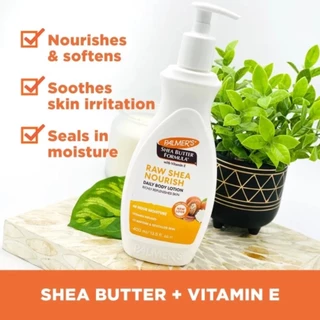 (แพ็ค 2) Palmer's Raw Shea Nourish Daily Body Lotion 400 ml.โลชั่นทาผิวกาย สูตรรอเชียร์ เติมความชุ่มชื้น ปาล์มเมอร์