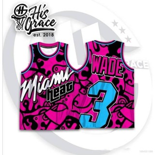 เสื้อกีฬาบาสเก็ตบอล HQ1 MIAMI WADE V1 พลัสไซซ์ สําหรับผู้ชาย และผู้หญิง QH1